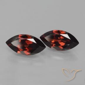 Gemme di Granato Piropo Rosso scuro naturale da 4.28 ct, Taglio marquise, VVS-VS