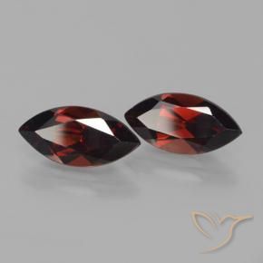Gemme di Granato Piropo Rosso Sangue Profondo naturale da 4.55 ct, Taglio marquise, VVS-VS