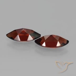 Gemme di Granato Piropo Rosso Sangue Profondo naturale da 4.55 ct, Taglio marquise, VVS-VS