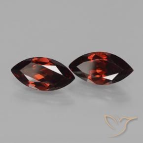 Gemme di Granato Piropo Rosso scuro naturale da 3.92 ct, Taglio marquise, VVS-VS