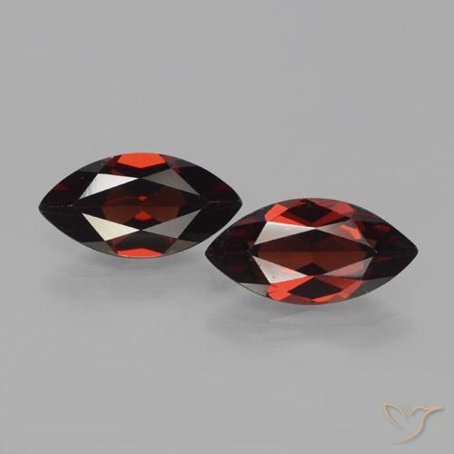 4.14ctw Naturale Rosso scuro Granato Piropo, Taglio marquise, VVS-VS