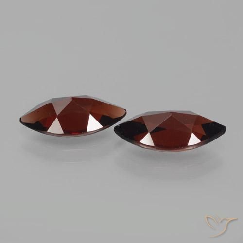Gemme di Granato Piropo Rosso scuro naturale da 4.14 ct, Taglio marquise, VVS-VS