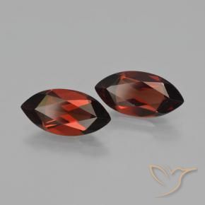 Gemme di Granato Piropo Rosso scuro naturale da 4.15 ct, Taglio marquise, VVS-VS