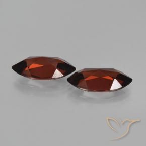 Gemme di Granato Piropo Rosso scuro naturale da 4.15 ct, Taglio marquise, VVS-VS