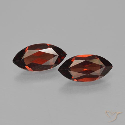 3.67ctw Naturale Rosso scuro Granato Piropo, Taglio marquise, VVS-VS