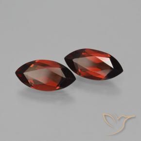 Gemme di Granato Piropo Rosso scuro naturale da 3.67 ct, Taglio marquise, VVS-VS