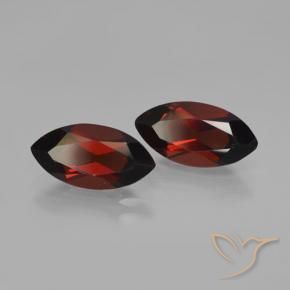 Gemme di Granato Piropo Rosso scuro naturale da 4.38 ct, Taglio marquise, VVS-VS