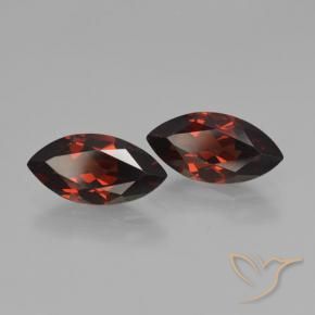 Gemme di Granato Piropo Rosso scuro naturale da 4.40 ct, Taglio marquise, VVS-VS