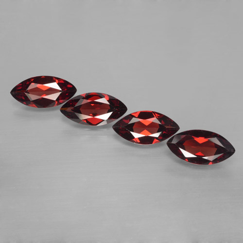Granato piropo naturale rosso da 6,94 ct, marchesa, VVS-VS