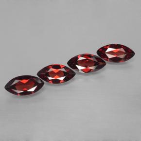Granato piropo naturale rosso da 6,94 ct, marchesa, VVS-VS