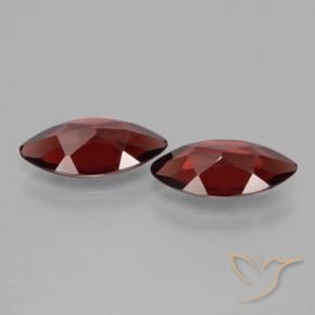 Gemme di Granato Piropo Rosso scuro naturale da 3.61 ct, Taglio marquise, VVS-VS