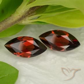 Gemme di Granato Piropo Rosso Sangue Profondo naturale da 3.49 ct, Taglio marquise, VVS-VS