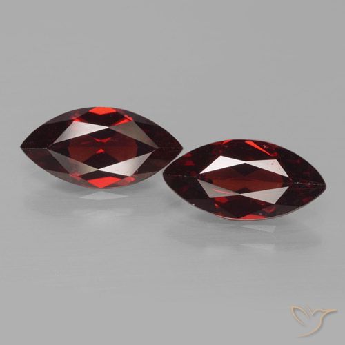 3.67ctw Naturale Rosso Sangue Profondo Granato Piropo, Taglio marquise, VVS-VS