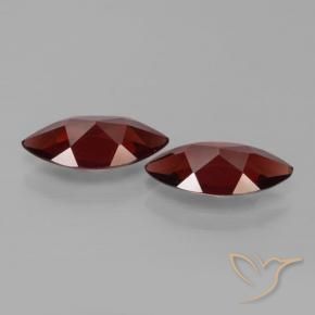 Gemme di Granato Piropo Rosso Sangue Profondo naturale da 3.67 ct, Taglio marquise, VVS-VS