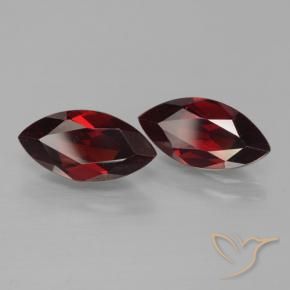 Gemme di Granato Piropo Rosso scuro naturale da 4.32 ct, Taglio marquise, VVS-VS