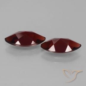 Gemme di Granato Piropo Rosso scuro naturale da 4.32 ct, Taglio marquise, VVS-VS