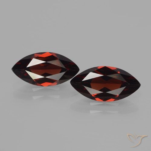 3.74ctw Naturale Rosso scuro Granato Piropo, Taglio marquise, VVS-VS