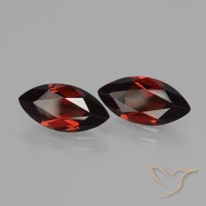 Gemme di Granato Piropo Rosso scuro naturale da 3.74 ct, Taglio marquise, VVS-VS