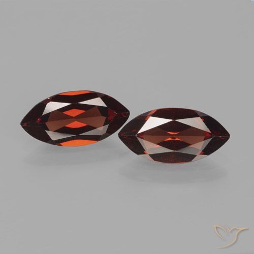 3.79ctw Naturale Rosso scuro Granato Piropo, Taglio marquise, VVS-VS