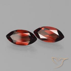 Gemme di Granato Piropo Rosso scuro naturale da 3.79 ct, Taglio marquise, VVS-VS