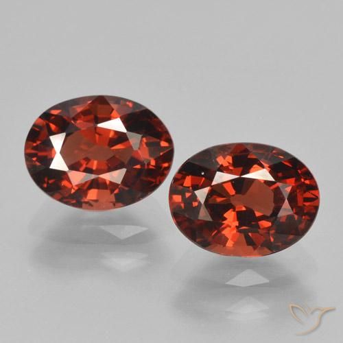 3.29ctw Naturale Rosso scuro Granato Piropo, Ovale, VVS-VS