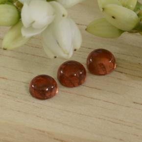 Granato piropo naturale rosso da 1,29 ct, taglio rotondo, traslucido