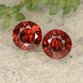 Gemme di Granato Piropo Rosso medio naturale da 1.91 ct, Taglio rotondo, VS