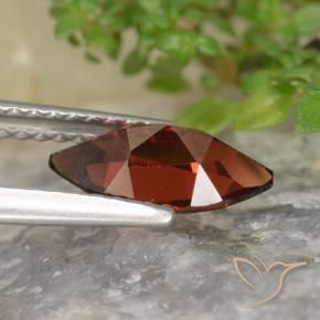 Granato Piropo Rosso scuro naturale da 1.20 ct, Taglio marquise, VVS-VS