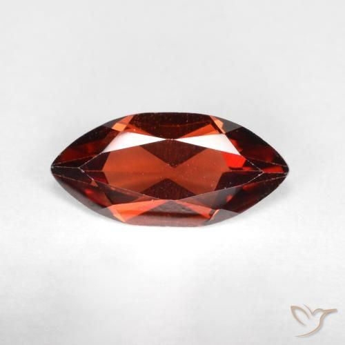 1.05ct Naturale Rosso scuro Granato Piropo, Taglio marquise, VVS-VS