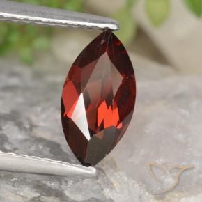 Granato Piropo Rosso scuro naturale da 1.30 ct, Taglio marquise, VVS-VS