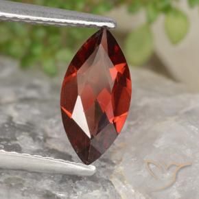 Granato Piropo Rosso scuro naturale da 1.16 ct, Taglio marquise, VVS-VS