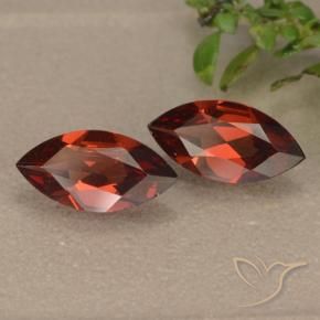 Gemme di Granato Piropo Rosso Merlot naturale da 1.88 ct, Taglio marquise, VVS-VS