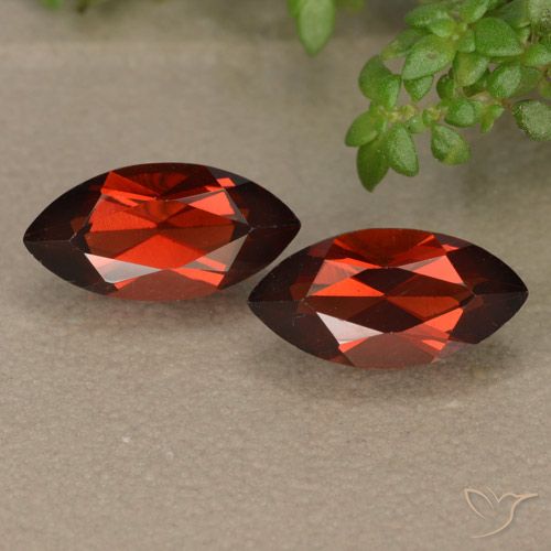 2.70ctw Naturale Rosso medio Granato Piropo, Taglio marquise, VVS