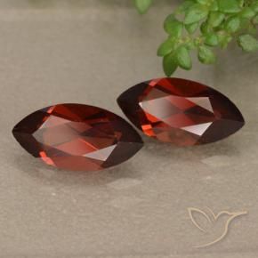 Gemme di Granato Piropo Rosso medio naturale da 2.70 ct, Taglio marquise, VVS