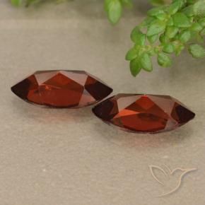 Gemme di Granato Piropo Rosso medio naturale da 2.70 ct, Taglio marquise, VVS