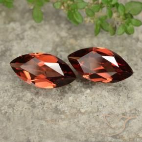 Gemme di Granato Piropo Rosso scarlatto naturale da 2.34 ct, Taglio marquise, VVS-VS