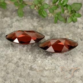 Gemme di Granato Piropo Rosso scarlatto naturale da 2.34 ct, Taglio marquise, VVS-VS