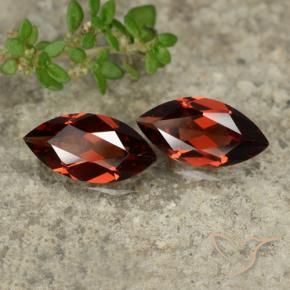 Gemme di Granato Piropo Rosso scuro naturale da 2.36 ct, Taglio marquise, VVS-VS