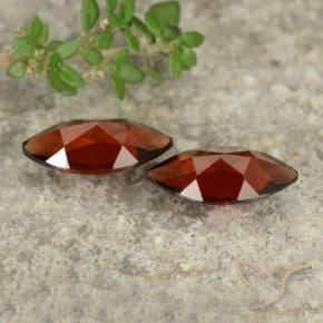 Gemme di Granato Piropo Rosso scuro naturale da 2.36 ct, Taglio marquise, VVS-VS