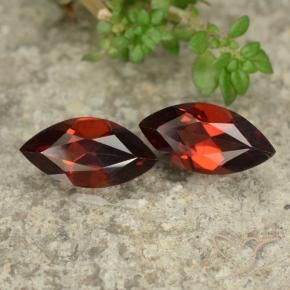 Gemme di Granato Piropo Rosso Merlot naturale da 2.54 ct, Taglio marquise, VVS-VS