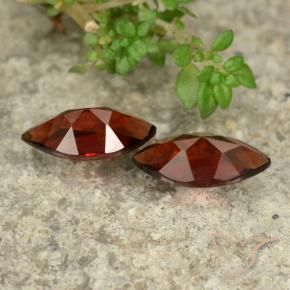Gemme di Granato Piropo Rosso Merlot naturale da 2.54 ct, Taglio marquise, VVS-VS