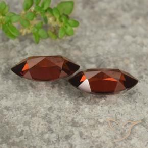 Gemme di Granato Piropo Rosso Merlot naturale da 2.48 ct, Taglio marquise, VVS-VS
