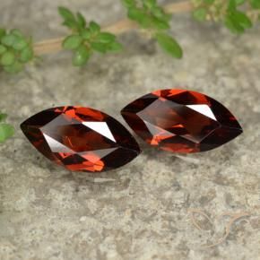 Gemme di Granato Piropo Rosso Merlot naturale da 2.28 ct, Taglio marquise, VVS-VS