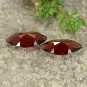 Gemme di Granato Piropo Rosso scuro naturale da 2.22 ct, Taglio marquise, VVS-VS