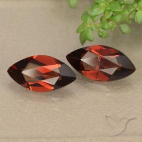 Gemme di Granato Piropo Rosso scuro naturale da 2.49 ct, Taglio marquise, VS-SI