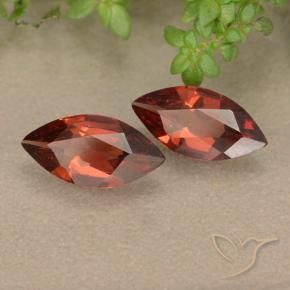 Gemme di Granato Piropo Rosso scarlatto naturale da 1.68 ct, Taglio marquise, VVS