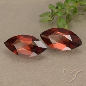 Gemme di Granato Piropo Rosso medio naturale da 1.71 ct, Taglio marquise, VVS-VS