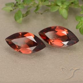 Gemme di Granato Piropo Rosso scuro naturale da 2.15 ct, Taglio marquise, VVS-VS