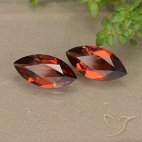 Gemme di Granato Piropo Rosso scuro naturale da 2.14 ct, Taglio marquise, VVS-VS