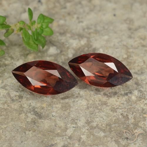 Gemme di Granato Piropo Sangria rossa naturale da 1.83 ct, Taglio marquise, VVS-VS